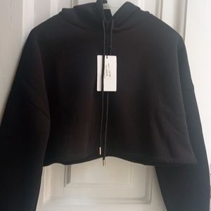 NWT cropped hoodie Black